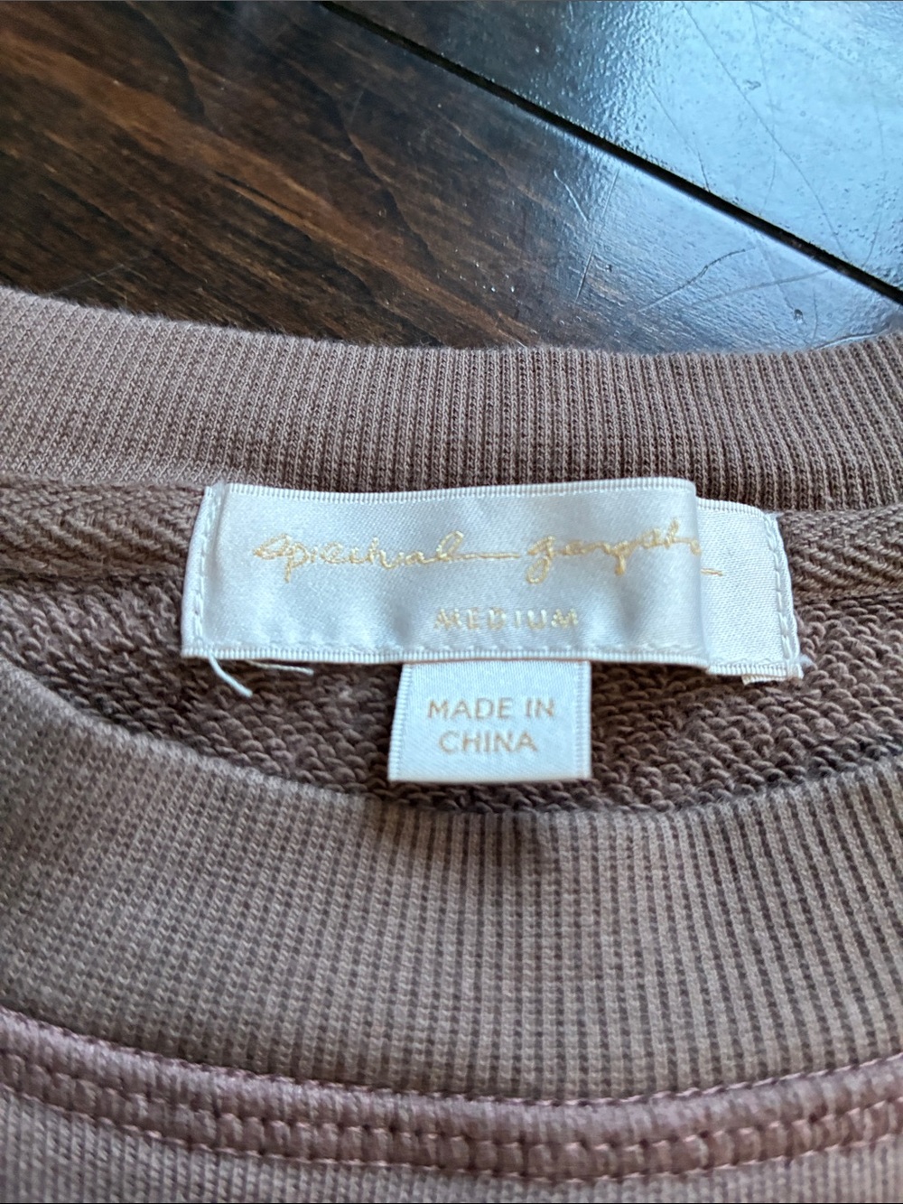 Spiritual Gangster Sweatshirt Taupe Gold lettering “Never Knocked Out” Women’s M - Picture 3 of 10